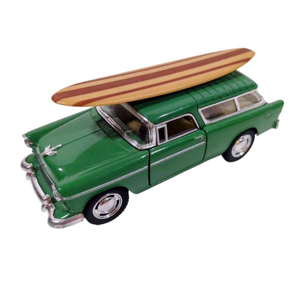 KINSFUN 1955 Chevy Nomad 1:40 Scale Diecast Opening Doors Surfboard